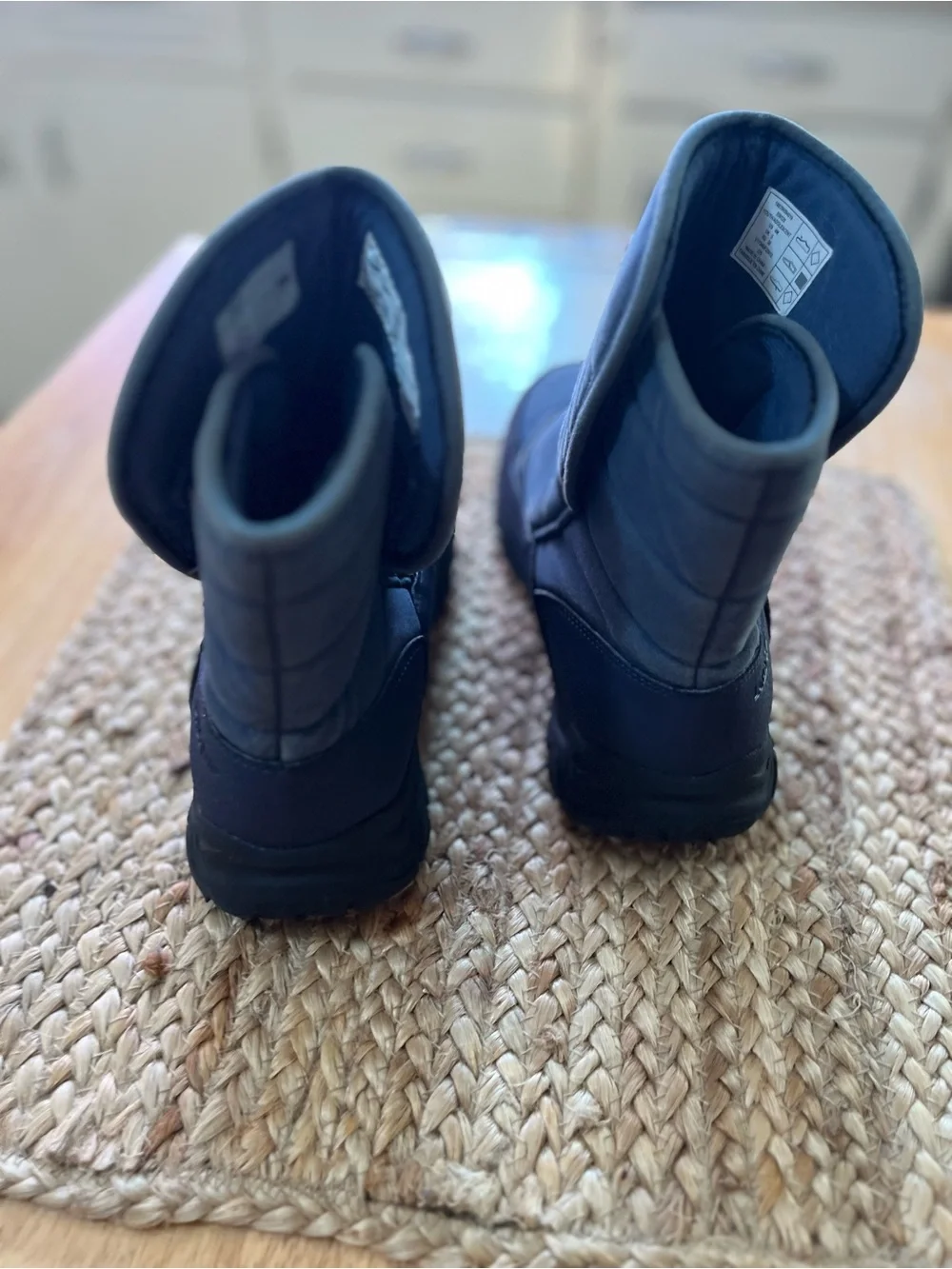 Lands' End Navy Kids Snow Boots
